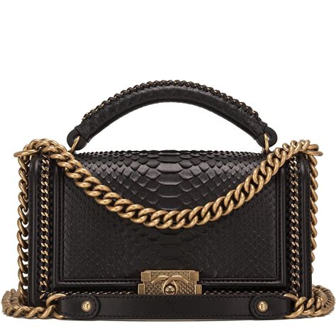 chanel medium python boy bag|chanel python bags for sale.